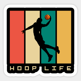 Vintage Retro Basketball, Basketball Sticker